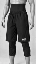 AMCI awrah shorts in black, supplied studio mannequin view